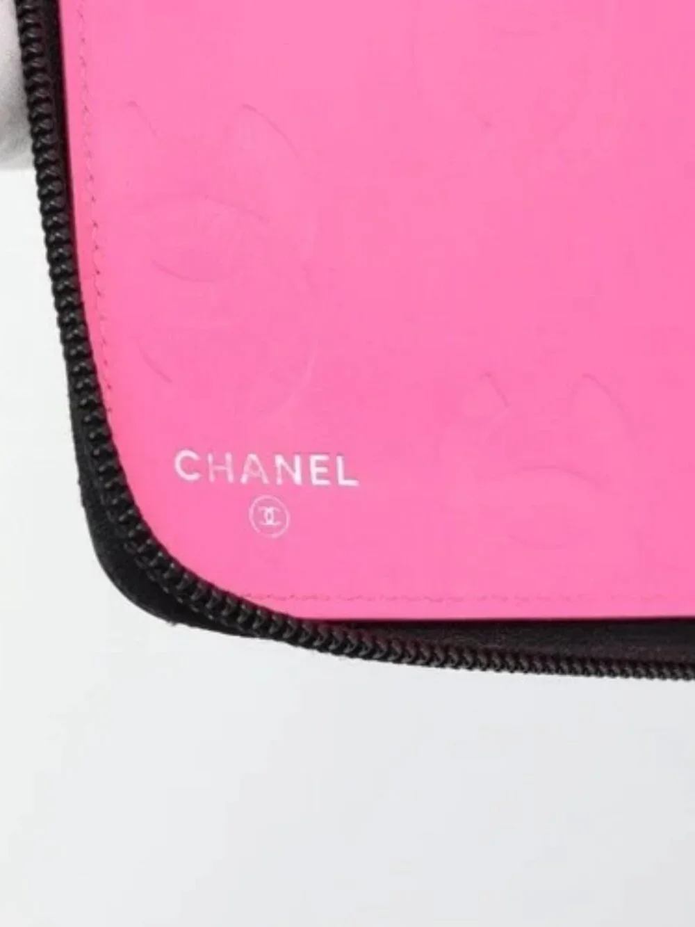 CHANEL Matelasse Cambon Line Long Wallet Leather Black Silver CC Auth 181675V